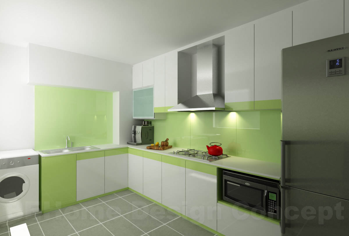 BEHome Deign Concept Punggol 4 Room HDB Kitchen
