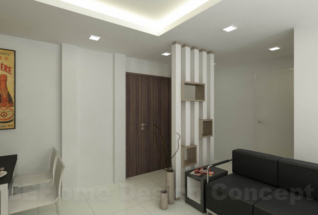 BEHome Deign Concept Punggol 4 Room HDB Living Room 2