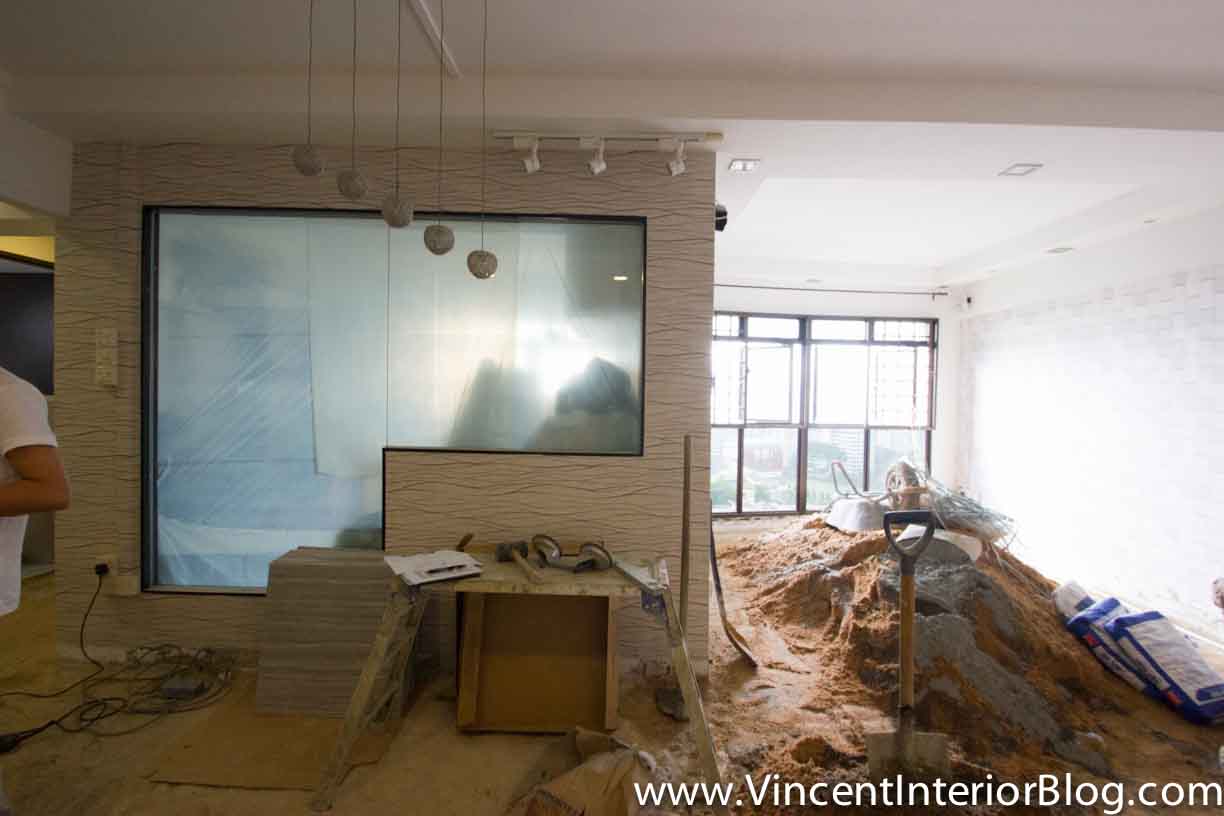 5 room HDB at Jalan Tenteram Day 4 Tiling-Dining Area13