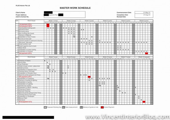 Bayshore Park Condominium Renovation PLUS interior Design-Schedule